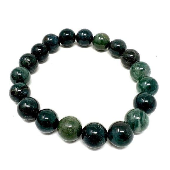 Moss Agate Green Natural Bracelet Jewlery Healing Crystal Stone bangle NEW - Picture 4 of 12